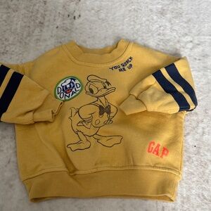 GAP Kids Yellow Donald Duck Sweatshirt